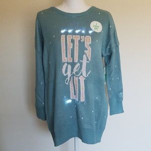 Let's Get Lit light up sweater S